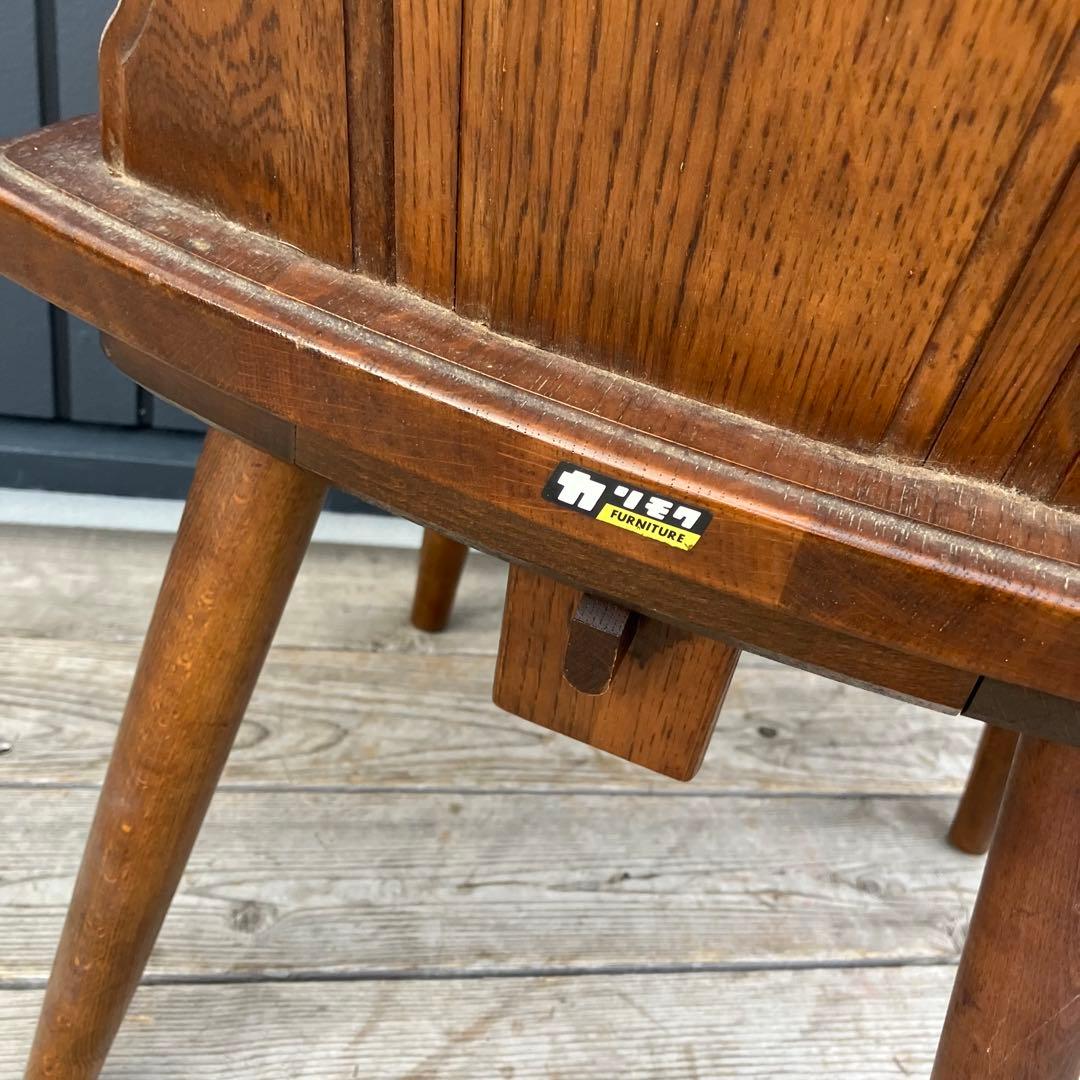 ② 北欧レトロ カリモク ルスティック 木製ダイニングチェア 古家具 ビンテージ