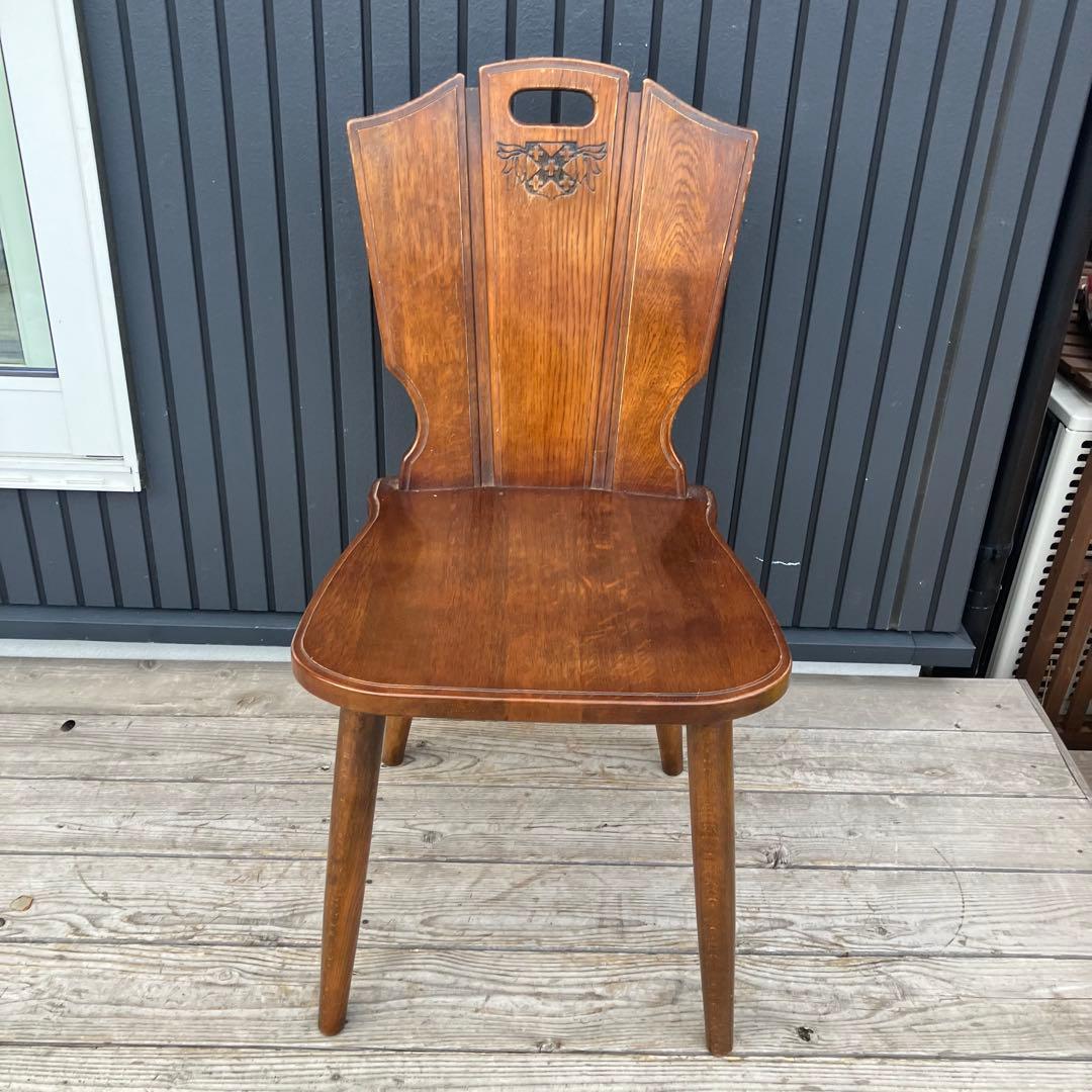 ② 北欧レトロ カリモク ルスティック 木製ダイニングチェア 古家具 ビンテージ