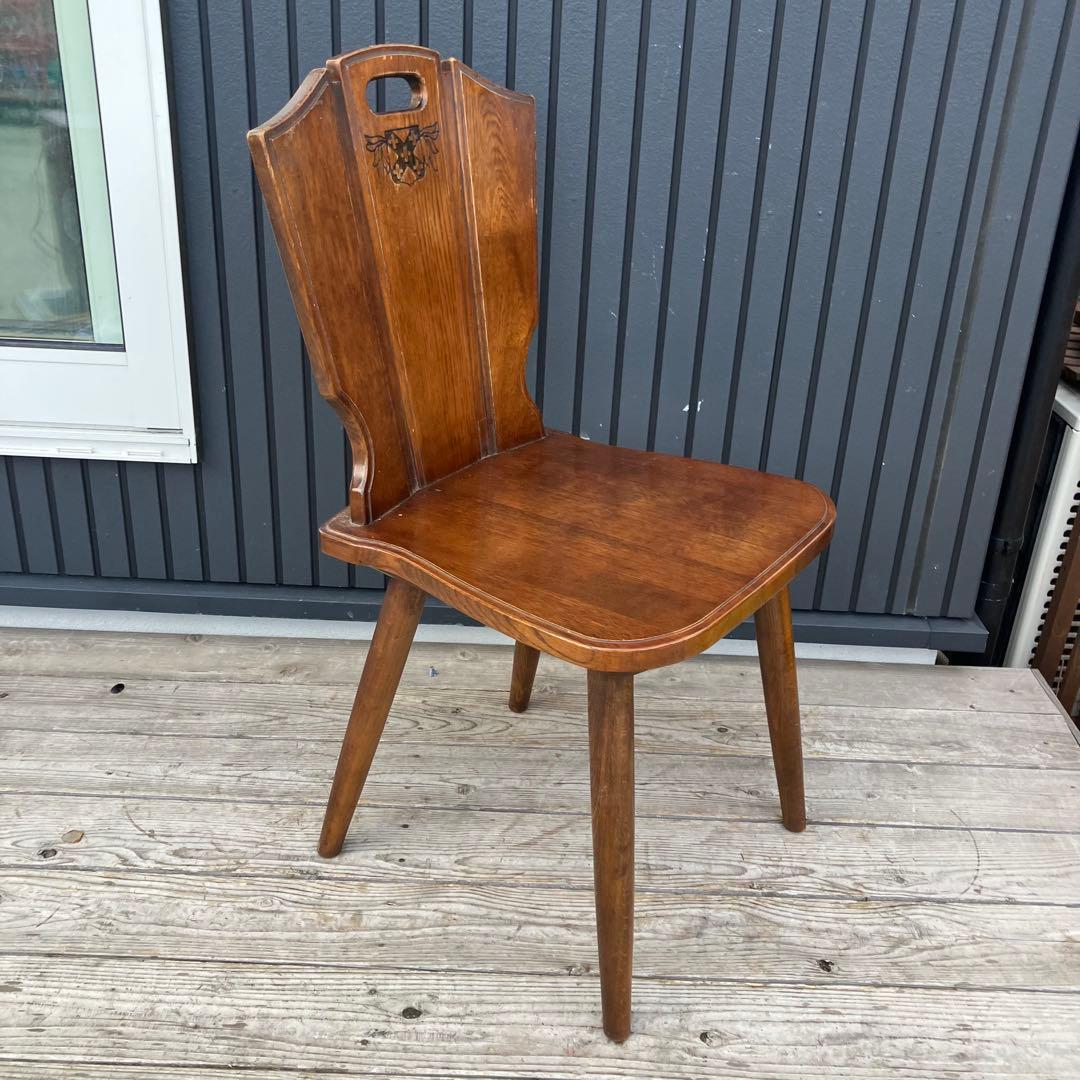 ② 北欧レトロ カリモク ルスティック 木製ダイニングチェア 古家具 ビンテージ