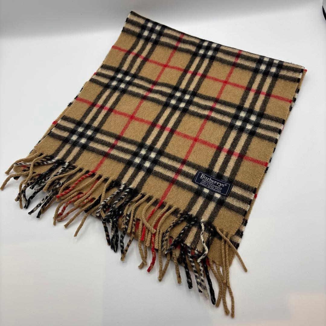 美品バーバリーカシミアマフラー