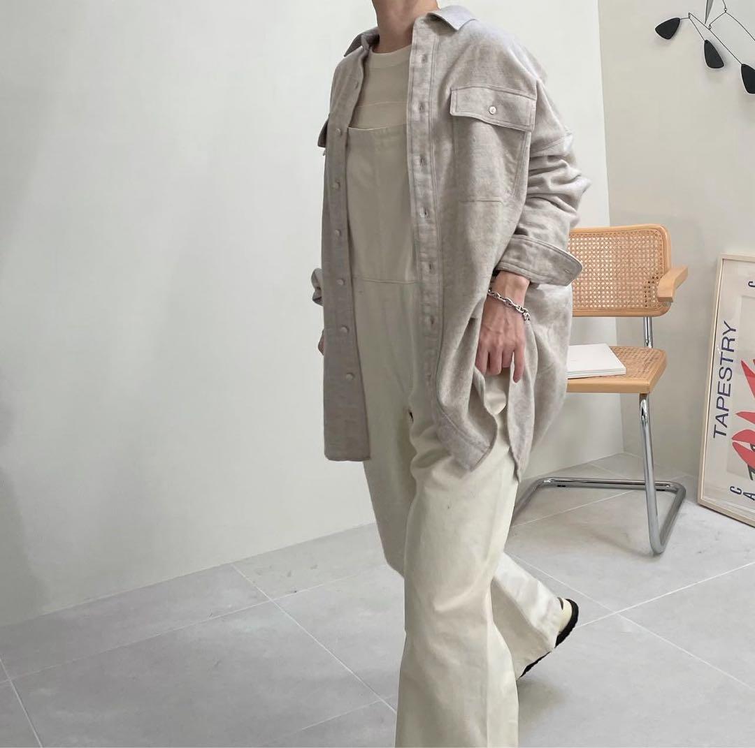 ARGUE オーバーサイズデニムサロペット ホワイト