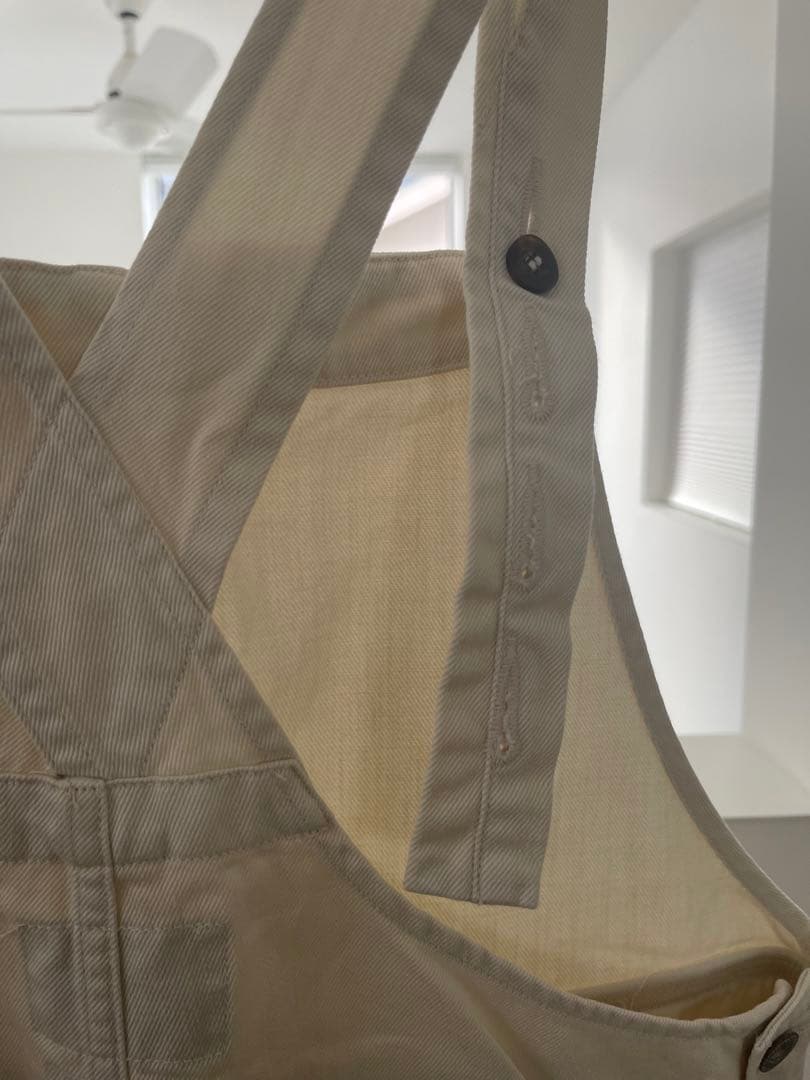 ARGUE オーバーサイズデニムサロペット ホワイト