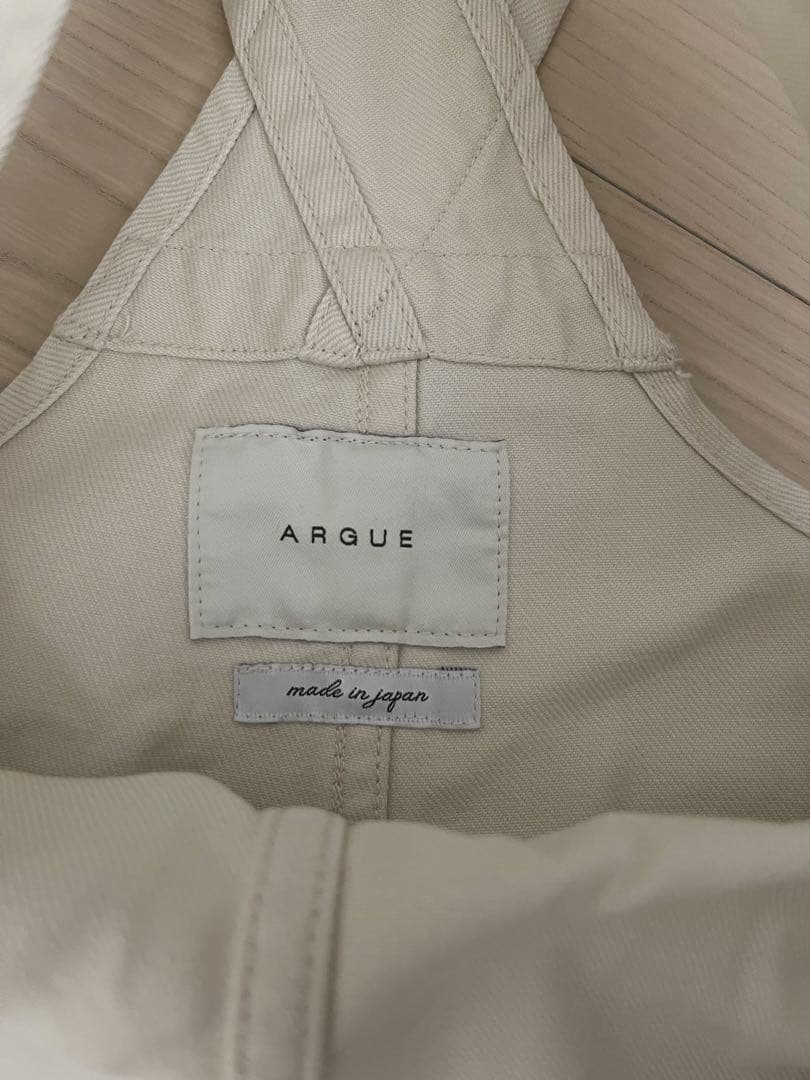 ARGUE オーバーサイズデニムサロペット ホワイト