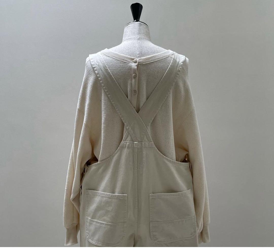 ARGUE オーバーサイズデニムサロペット ホワイト