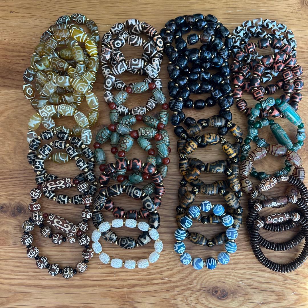 天珠ブレスレットセット①48個