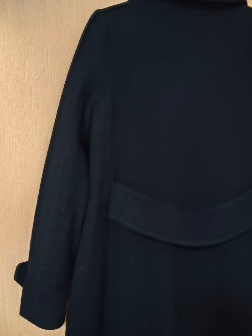 ナチュラルビューティベーシック ビッグカラーダブルチェスターコート　ブラック