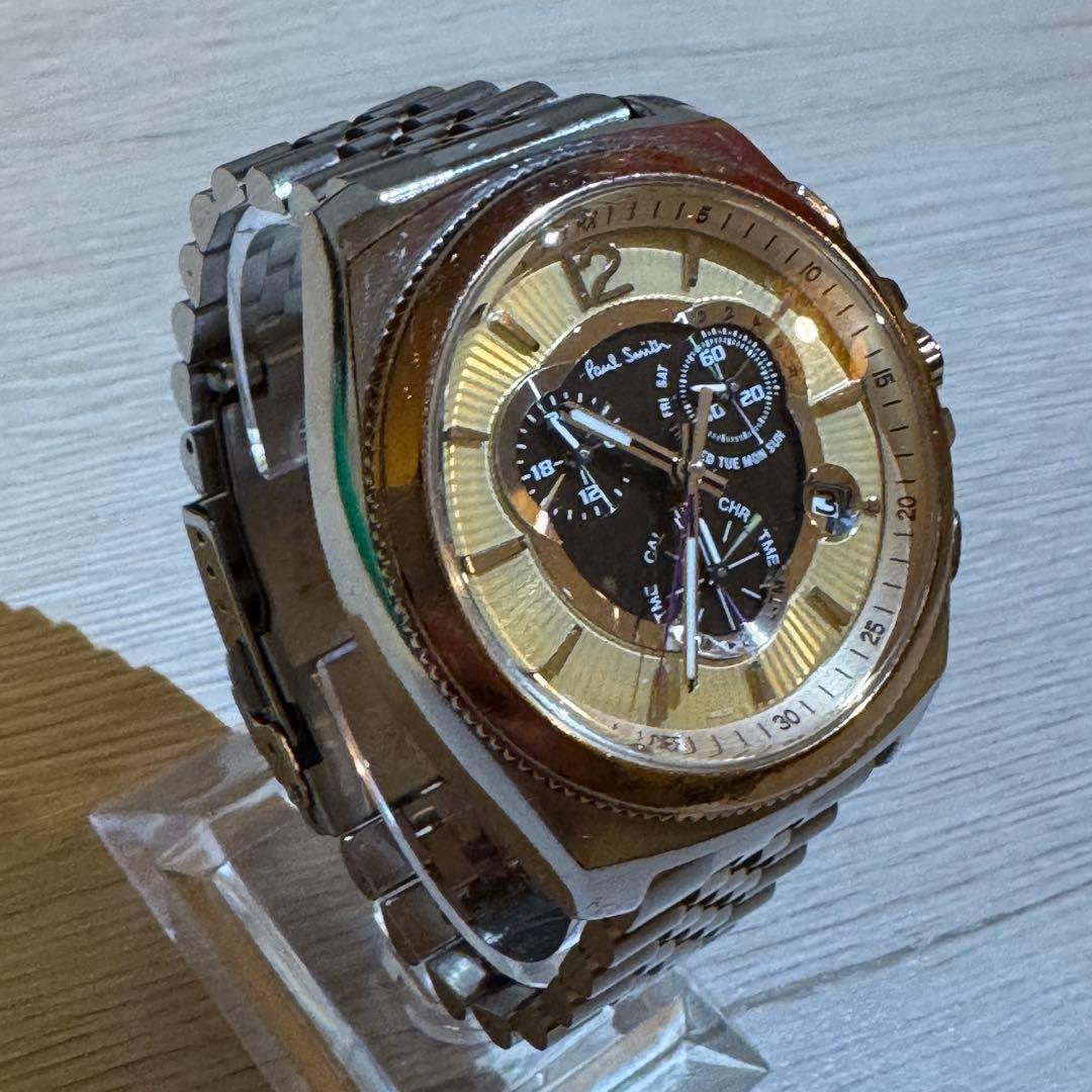 激レア✨ポールスミス PaulSmith 電波ソーラー メンズ腕時計 クロノ