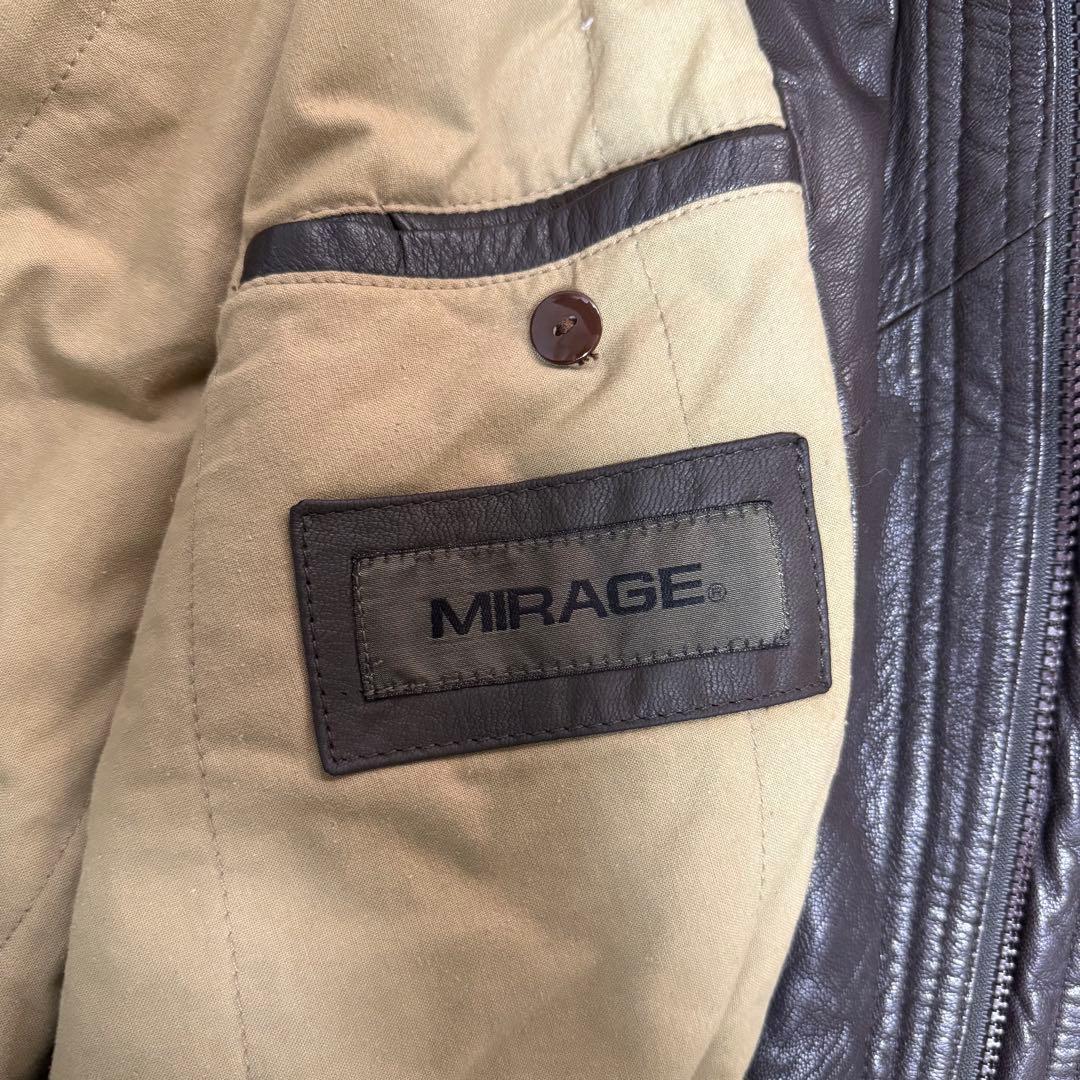 MIRAGE レザージャケット ダークブラウン