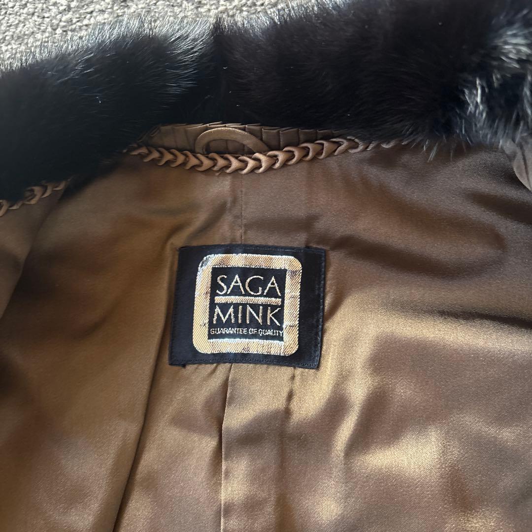 SAGA MINK 毛皮 クロップド丈 ショートジャケット
