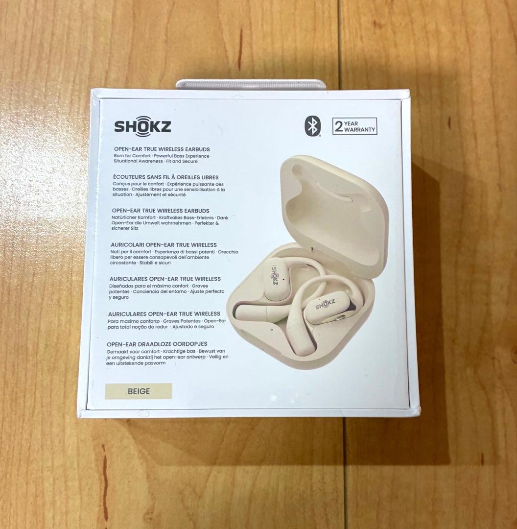 【新品未開封】SHOKZ OPENFIT ワイヤレスイヤフォン ベージュ