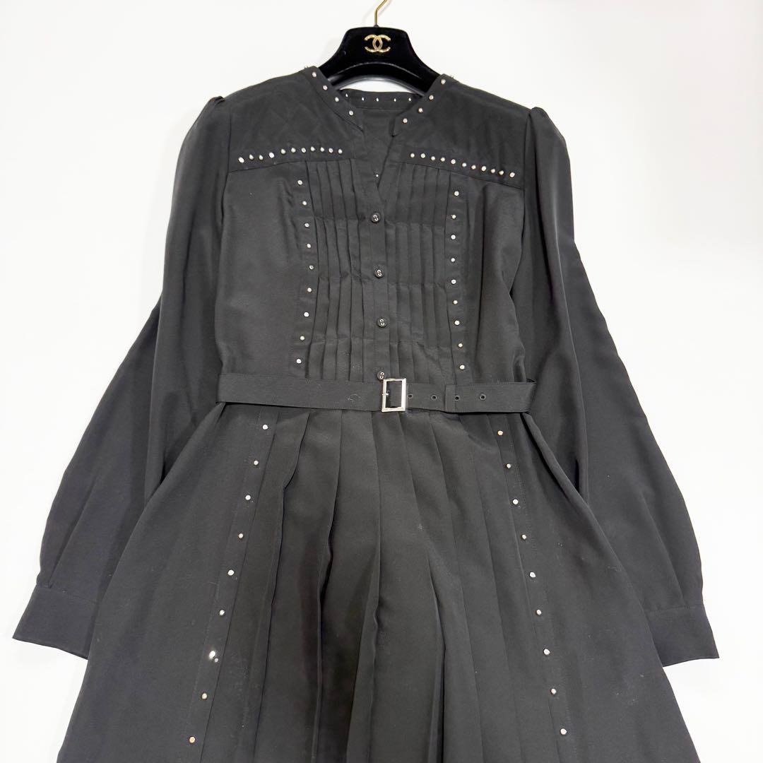 【美品✨】ダイアグラム　スタッズラインワンピース　ブラック　38 2023年