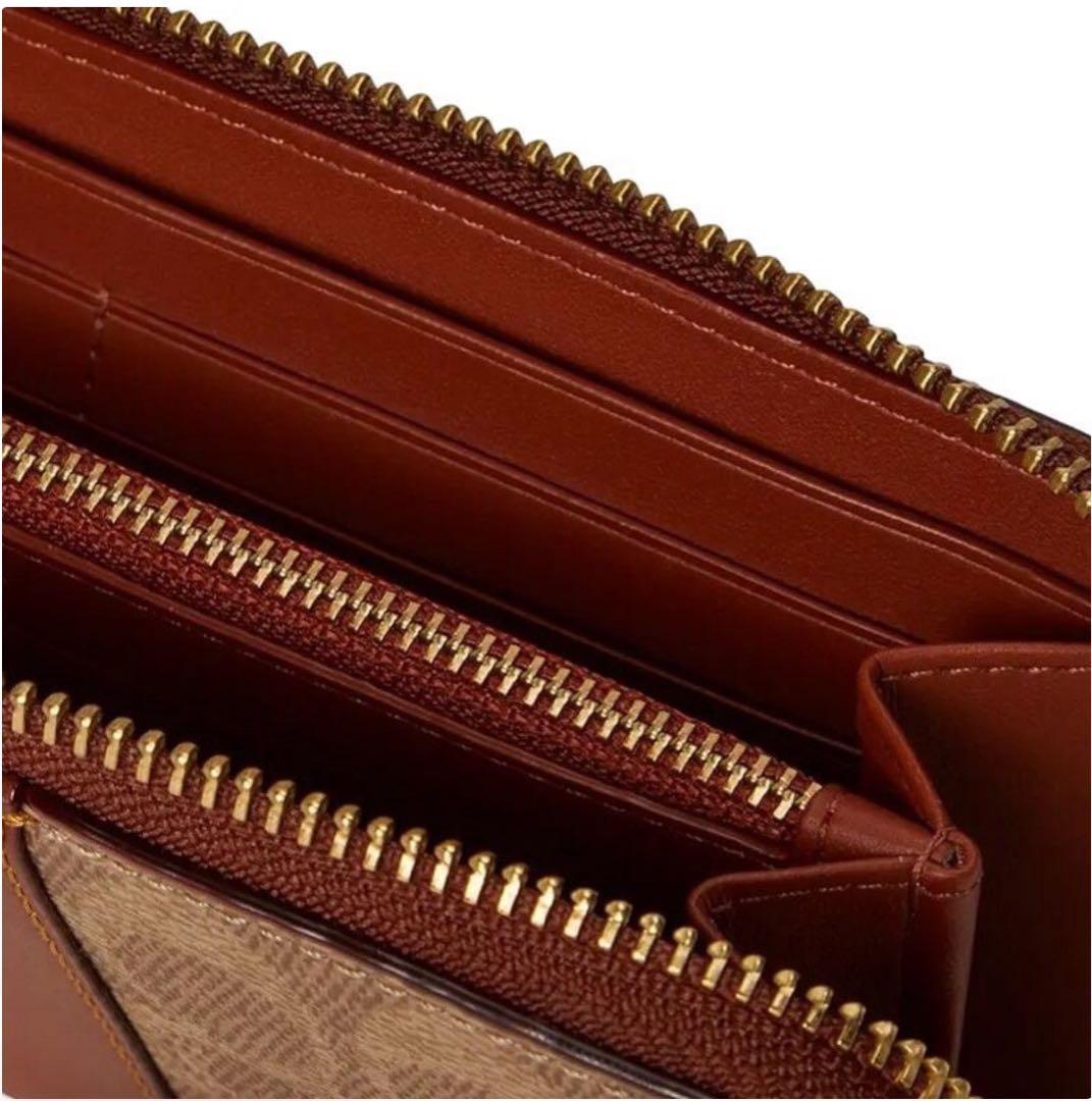 【新品】COACH 長財布 ブラウン/ベージュ