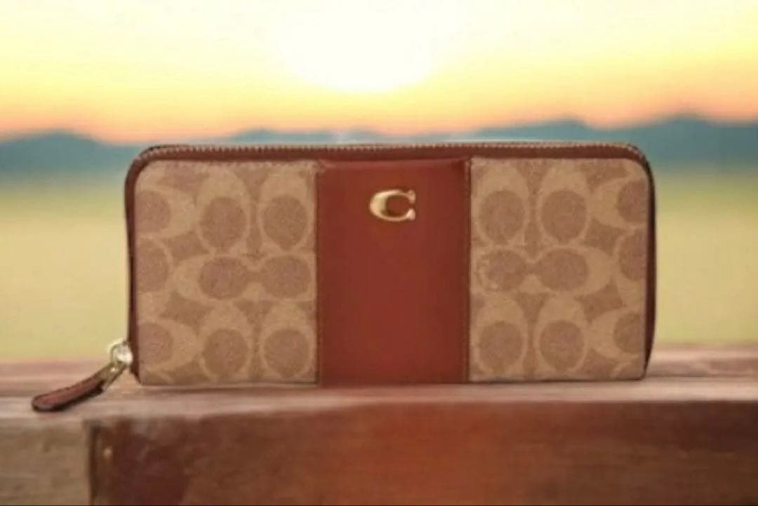 【新品】COACH 長財布 ブラウン/ベージュ