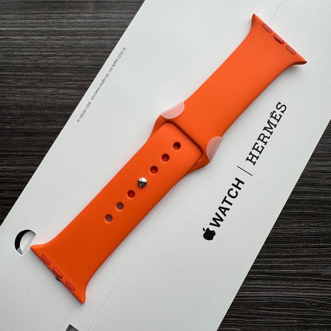2656 未使用　Apple Watch エルメス　オレンジ　ラバー　スポーツ