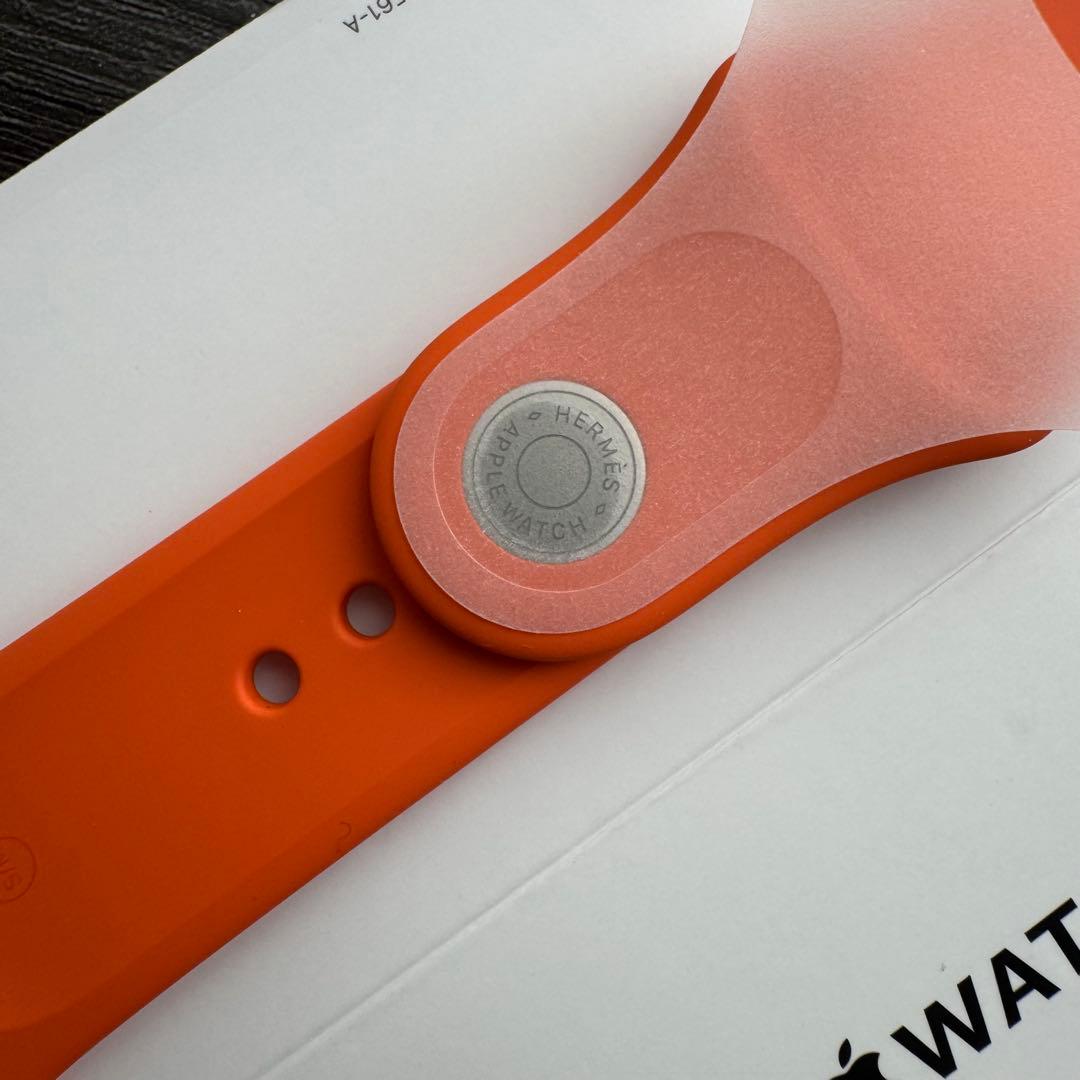 2656 未使用　Apple Watch エルメス　オレンジ　ラバー　スポーツ