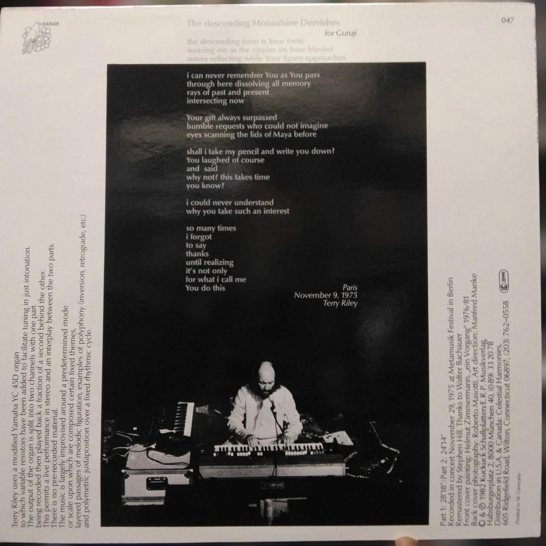 ['82年EU盤LP] テリーライリーDescending Moonshine…