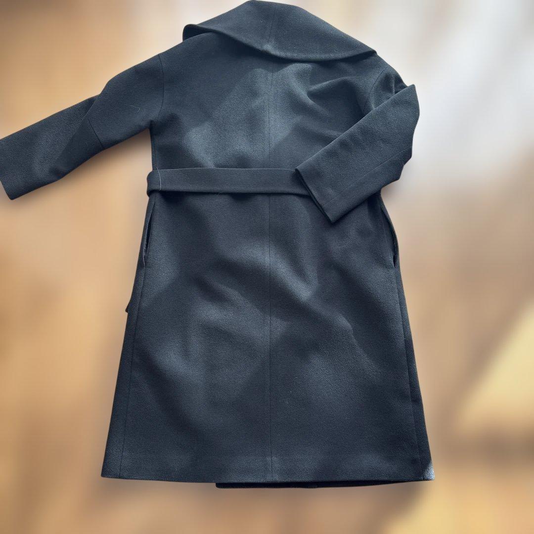 FOXEY NEW YORK ブラック カシミア　艶　ロングコート　女優襟　38