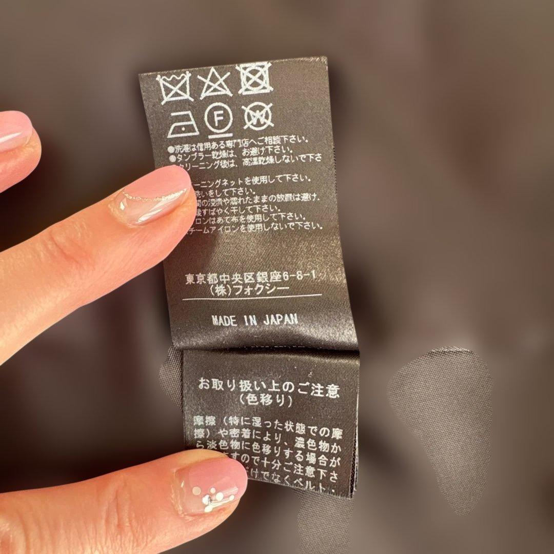 FOXEY NEW YORK ブラック カシミア　艶　ロングコート　女優襟　38