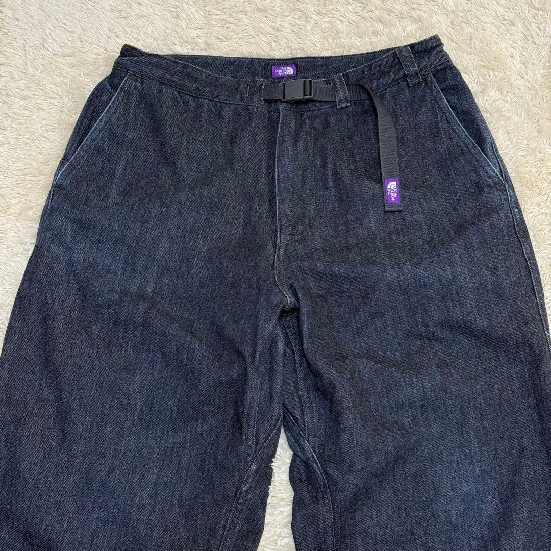 N24FC080 PURPLE LABELデニム ワイドテーパードパンツ