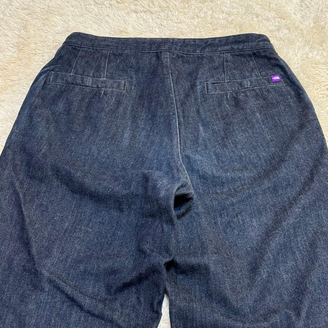 N24FC080 PURPLE LABELデニム ワイドテーパードパンツ