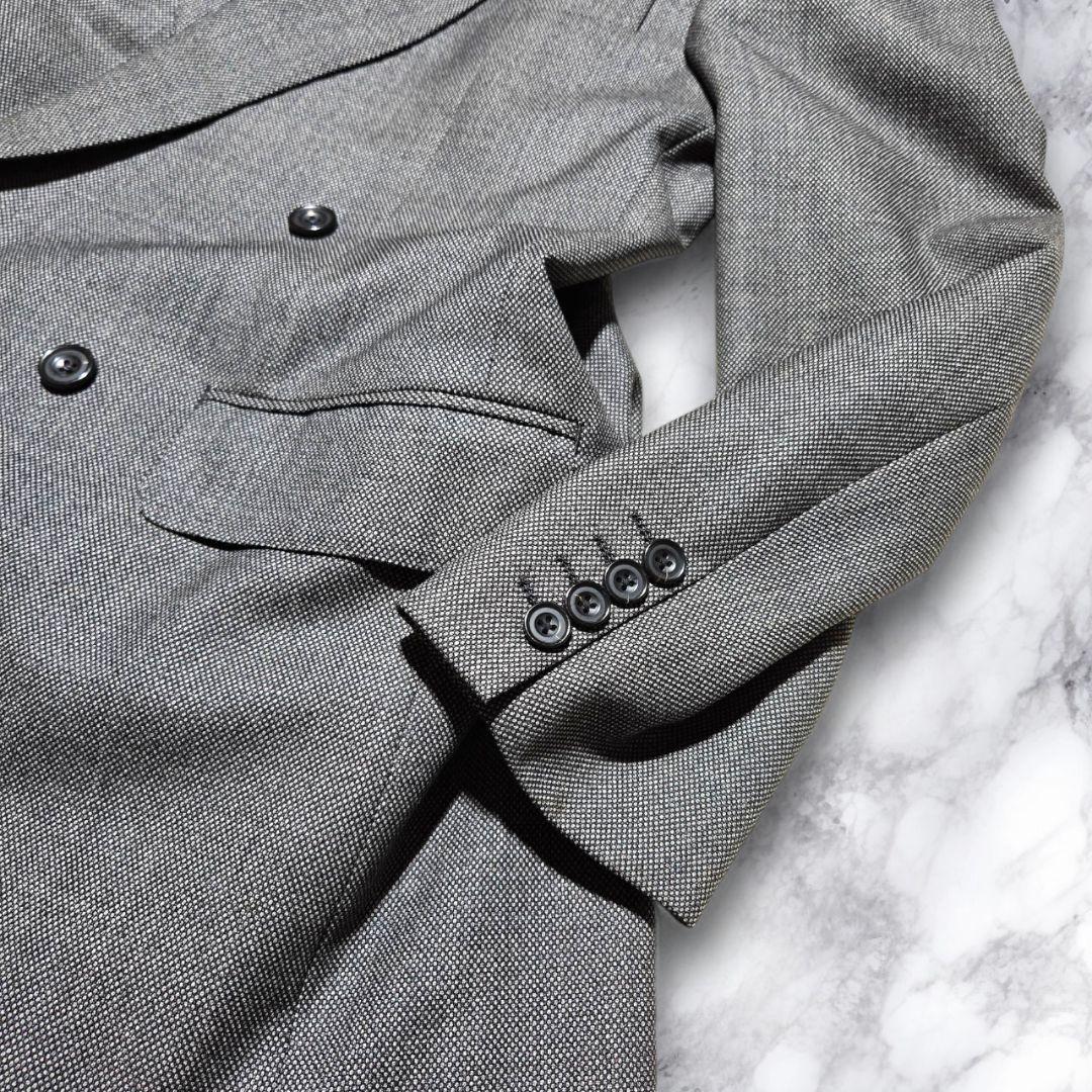 Burberry'sグレー ダブルブレストスーツ ウール混紡 AB5 M〜L
