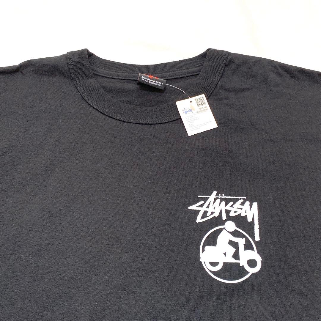 【新品未使用】オールドステューシーロンT USA製 スクーターマン ブラック M