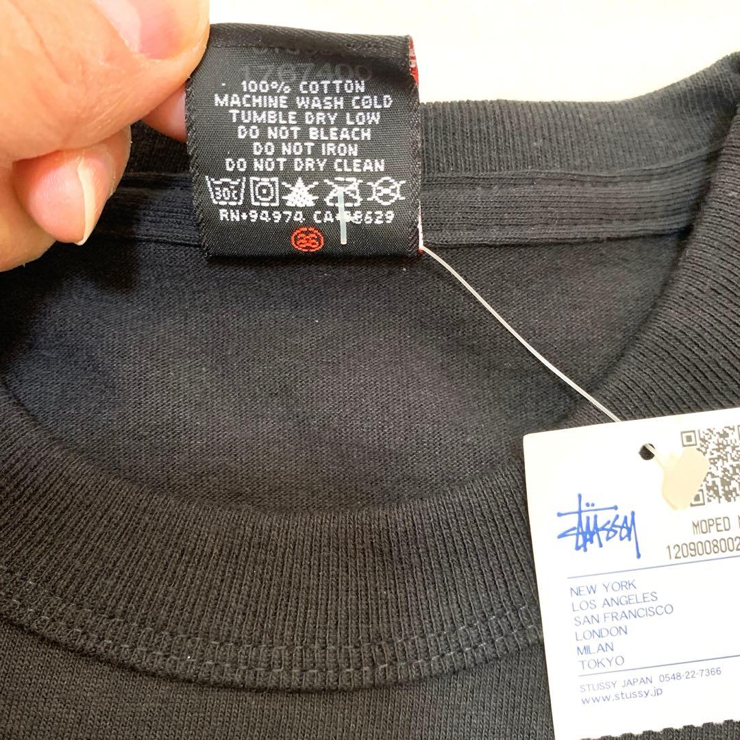 【新品未使用】オールドステューシーロンT USA製 スクーターマン ブラック M