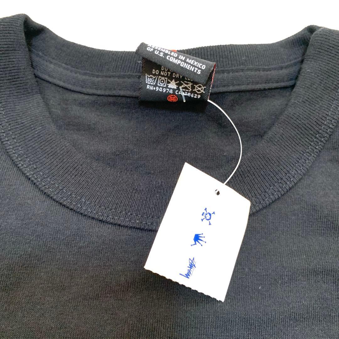 【新品未使用】オールドステューシーロンT USA製 スクーターマン ブラック M