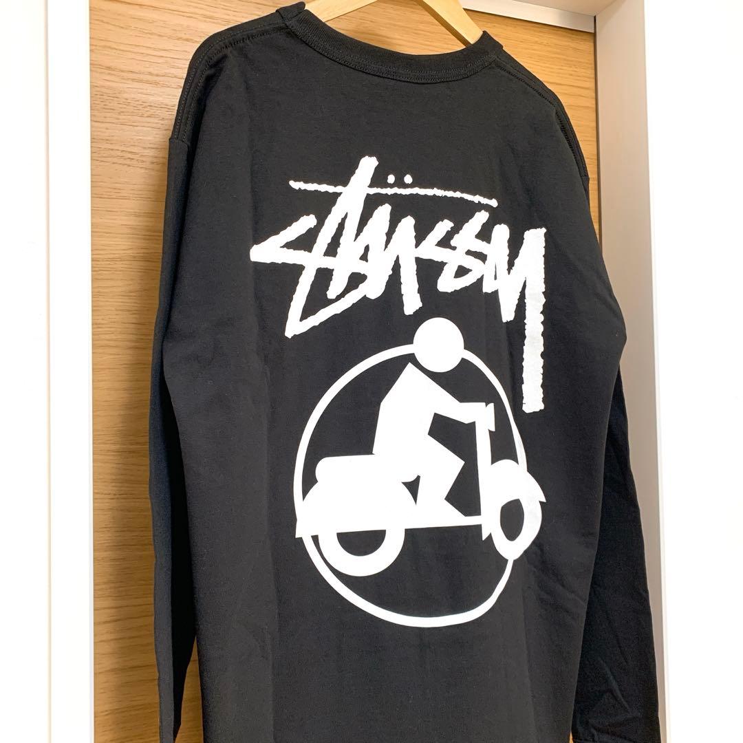 【新品未使用】オールドステューシーロンT USA製 スクーターマン ブラック M