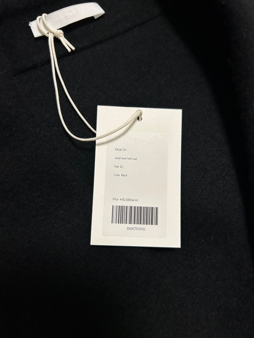 ENOF イナフ　wool rever half coat　ブラック　02