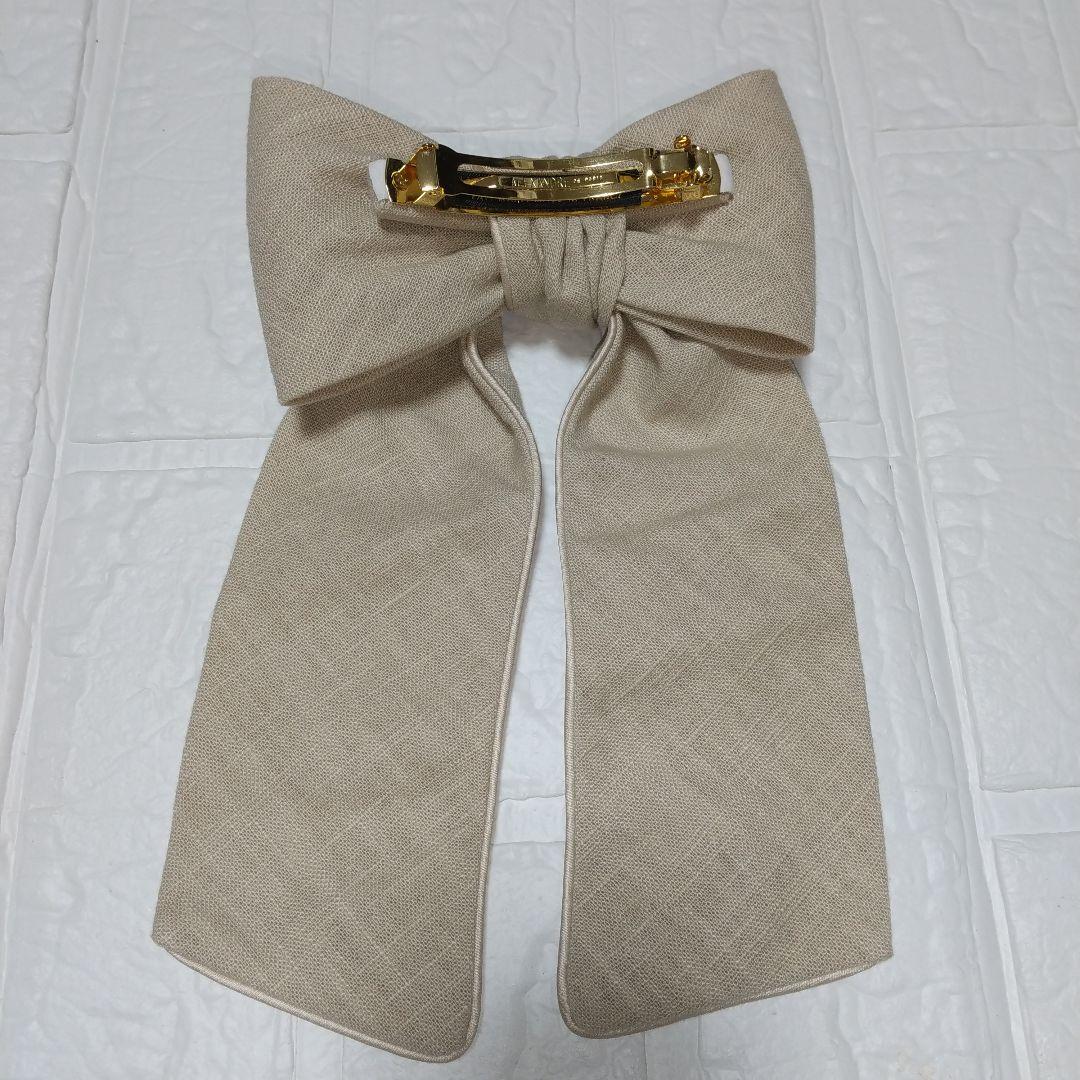 アレクサンドルドゥパリ バレッタ リボン アイボリー