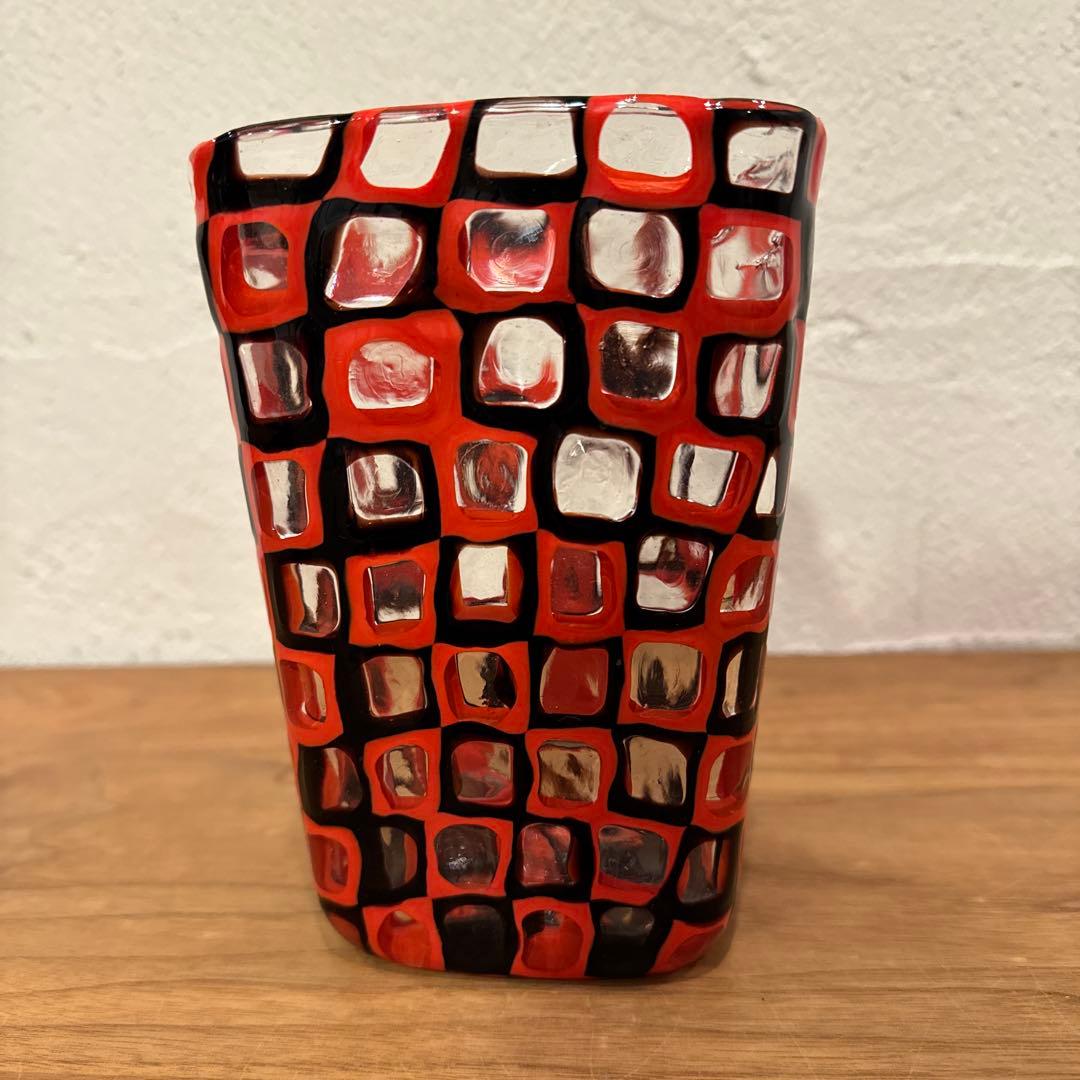 F*］様 VENINI MURANO 1960 フラワーベース ベネチアングラス