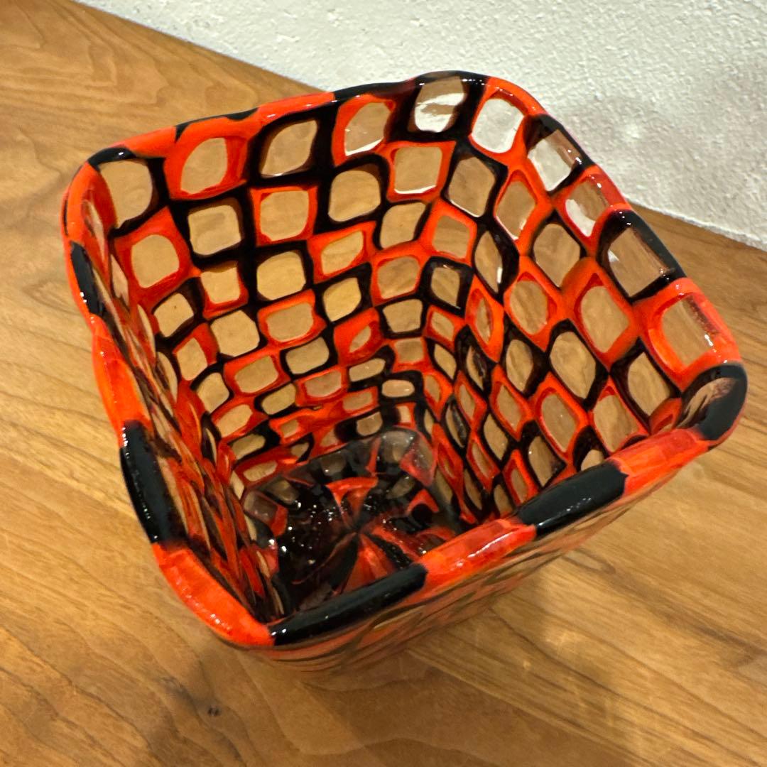 F*］様 VENINI MURANO 1960 フラワーベース ベネチアングラス