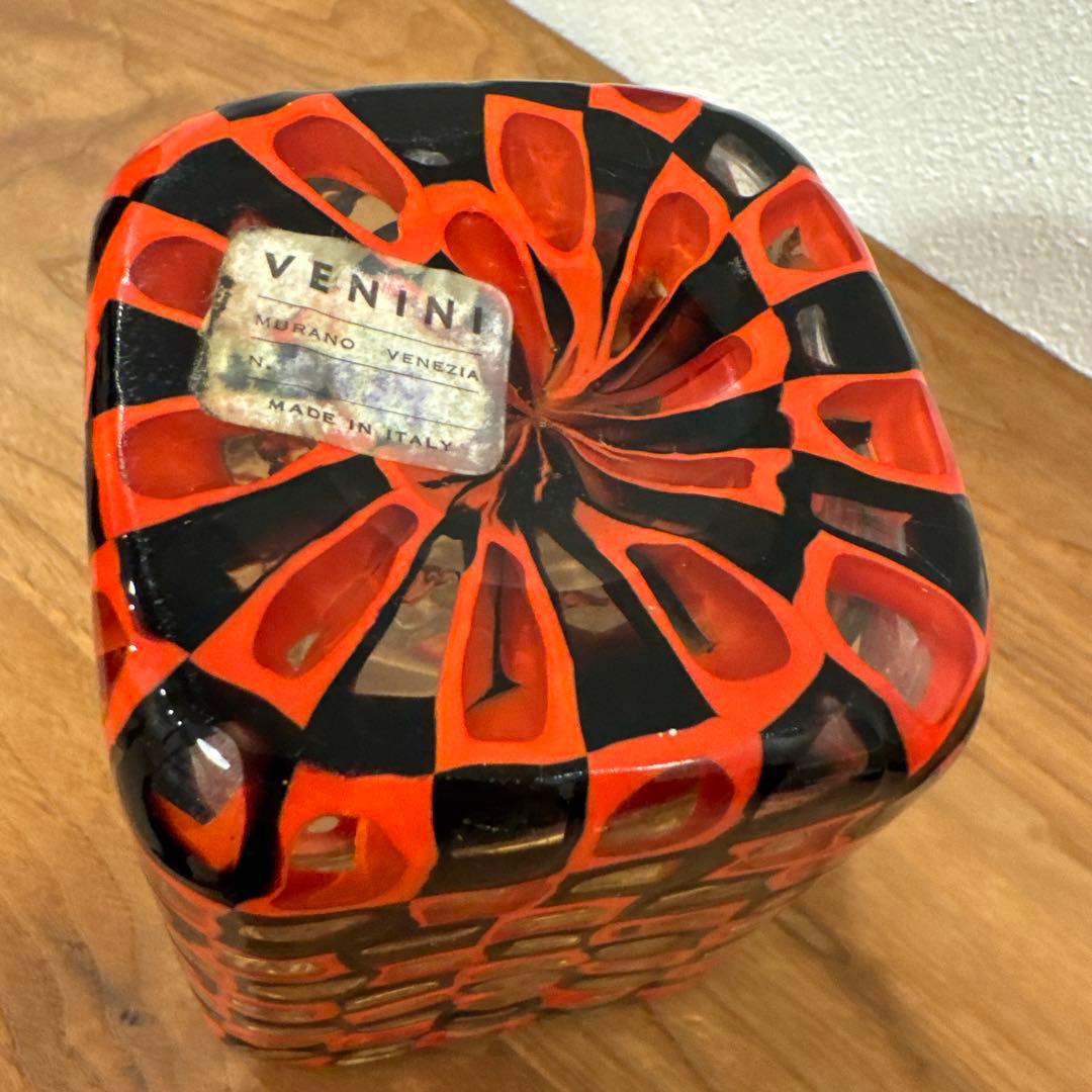 F*］様 VENINI MURANO 1960 フラワーベース ベネチアングラス