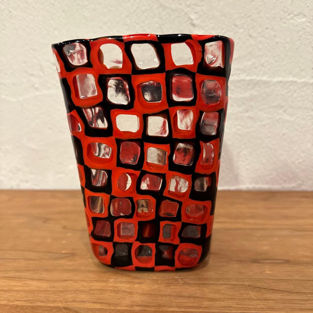 F*］様 VENINI MURANO 1960 フラワーベース ベネチアングラス