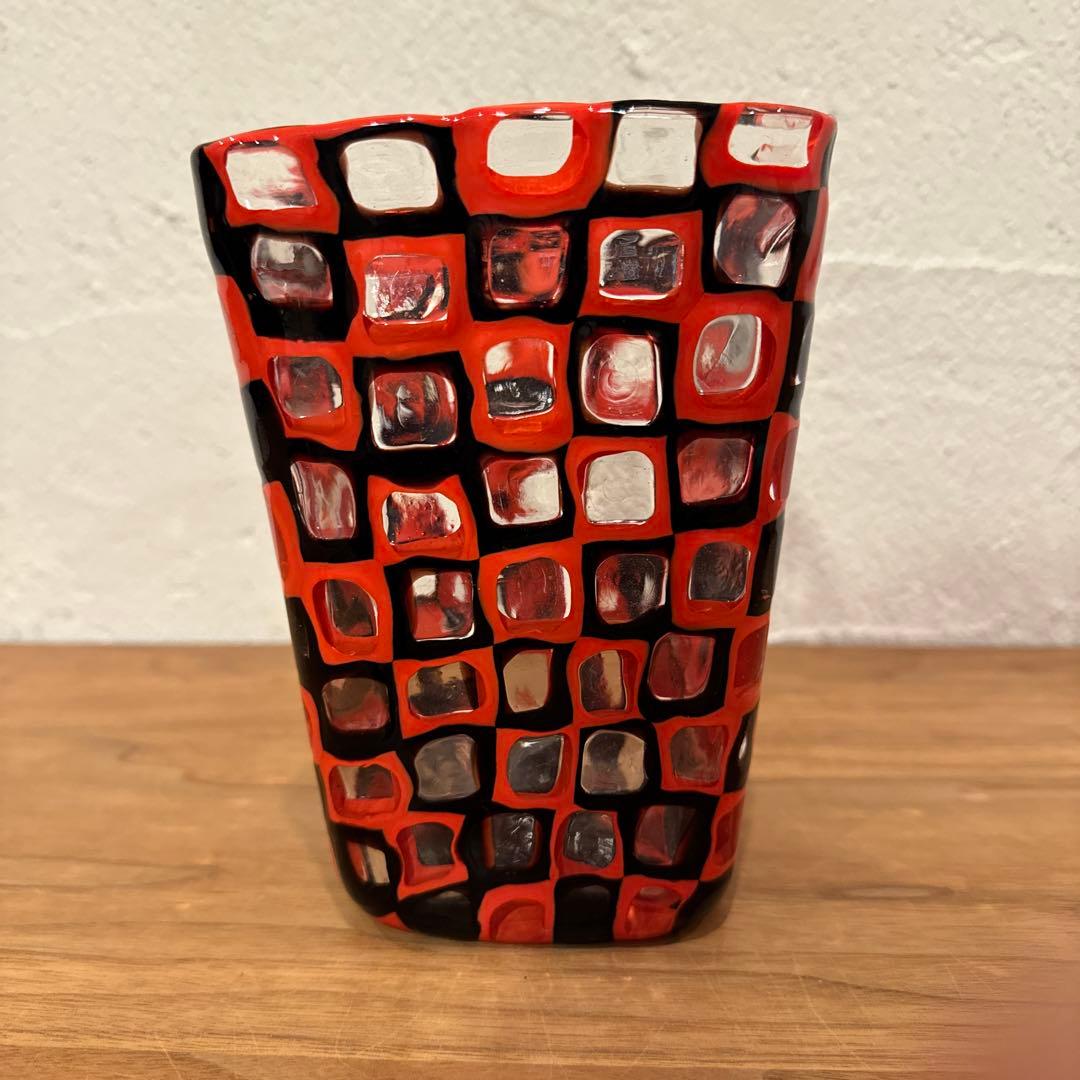 F*］様 VENINI MURANO 1960 フラワーベース ベネチアングラス