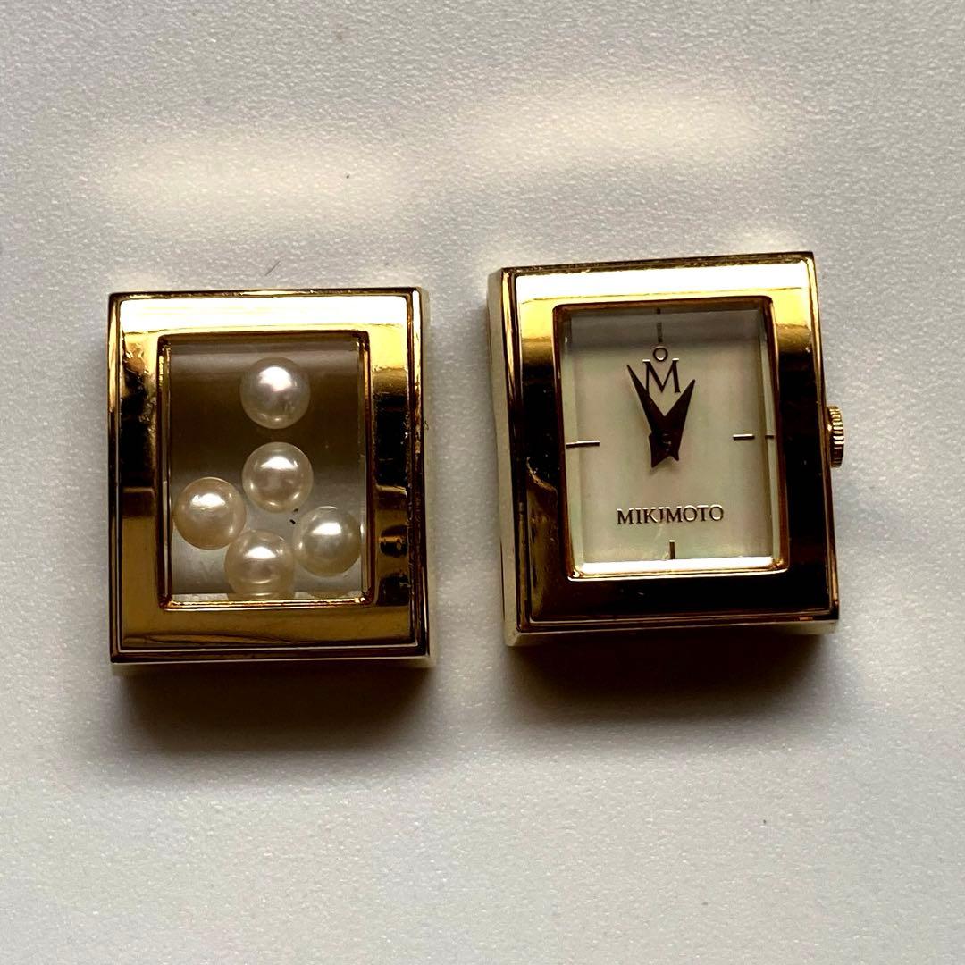 MIKIMOTOミキモト 腕時計 二連レザー 5Pベビーパール ドレスウォッチ