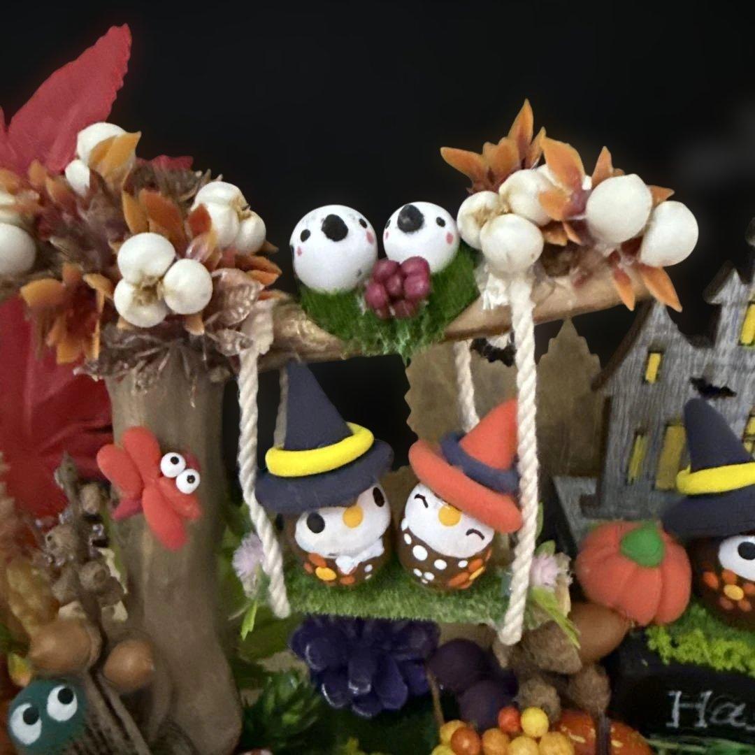 どんぐりアート♡お月見　Halloweenオブジェ2点♡