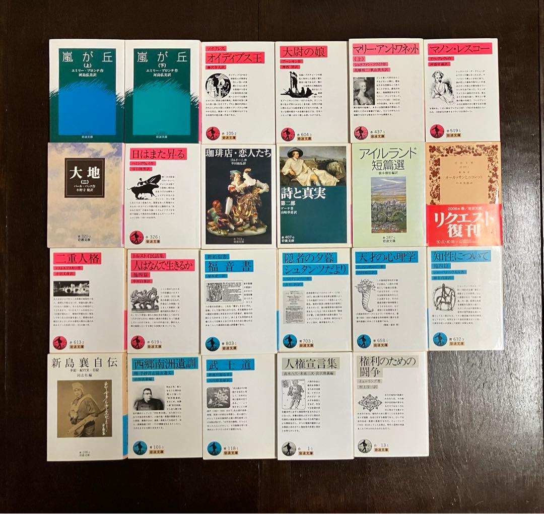 岩波文庫　赤帯　青帯　白帯　緑帯　22冊まとめ売り　文庫本