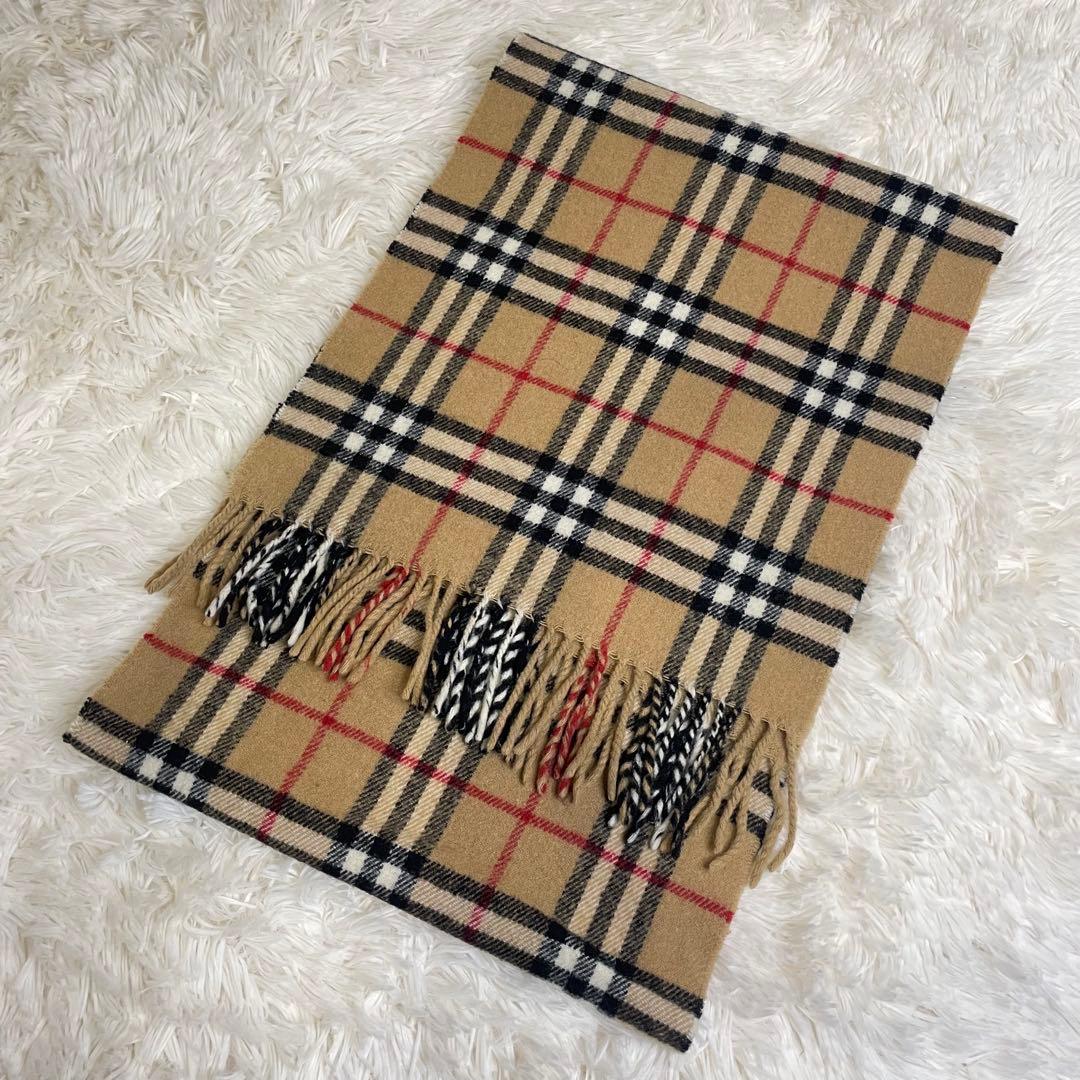 Burberrys バーバリー ノバチェック マフラー ラムウール ベージュ