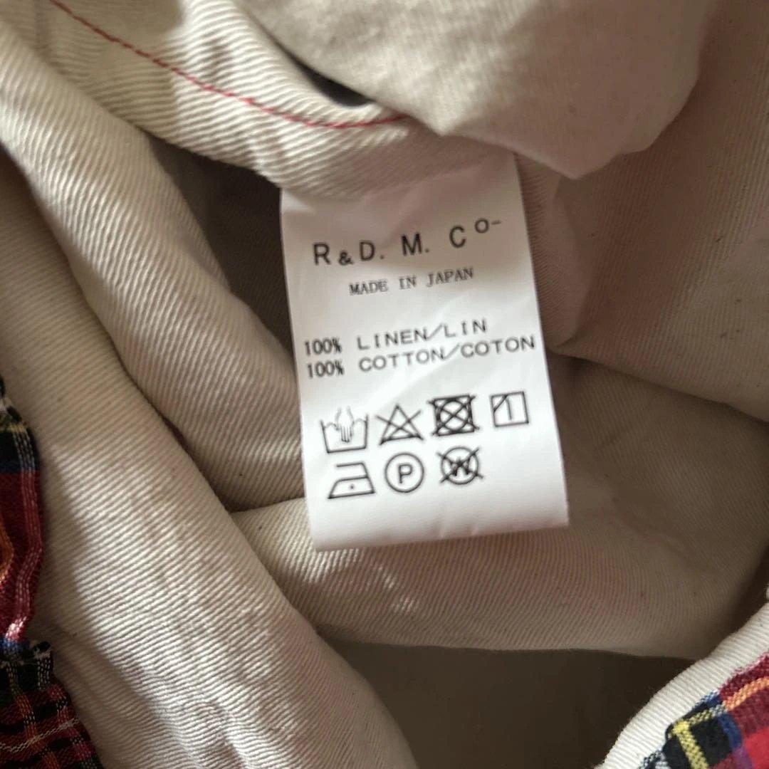 R&D レッドチェック トートバッグ