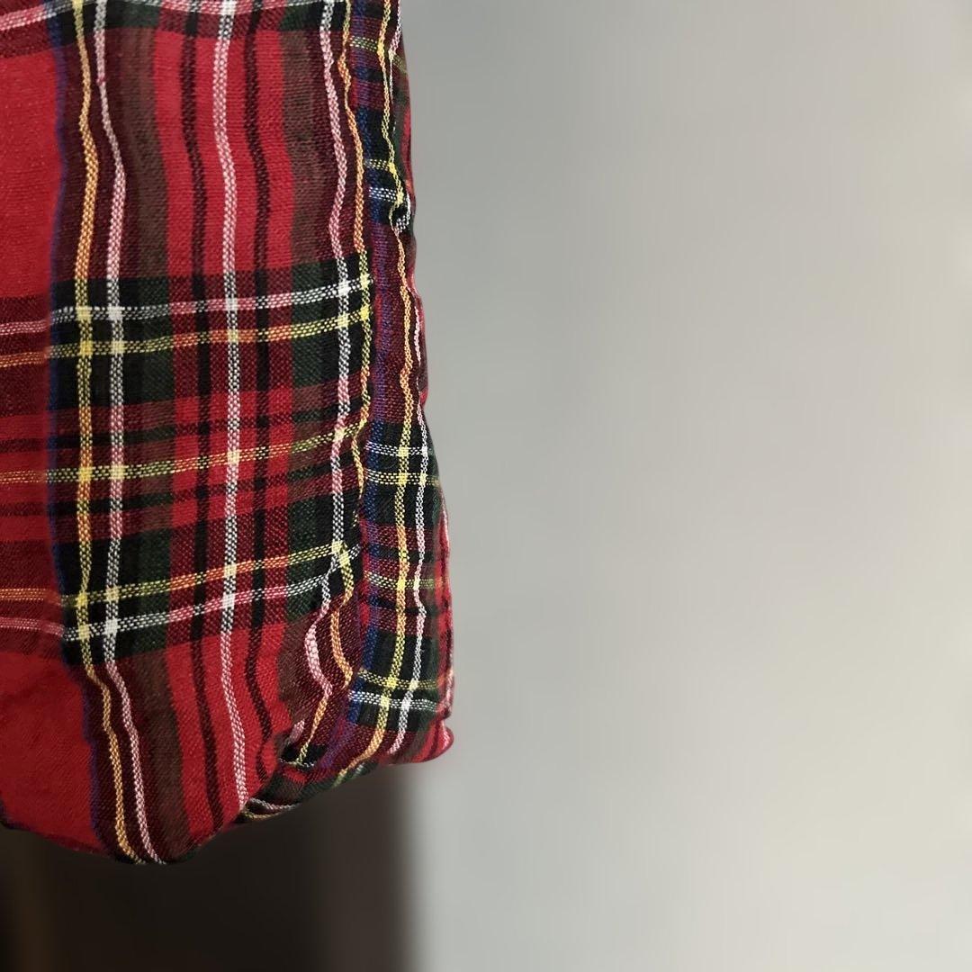 R&D レッドチェック トートバッグ