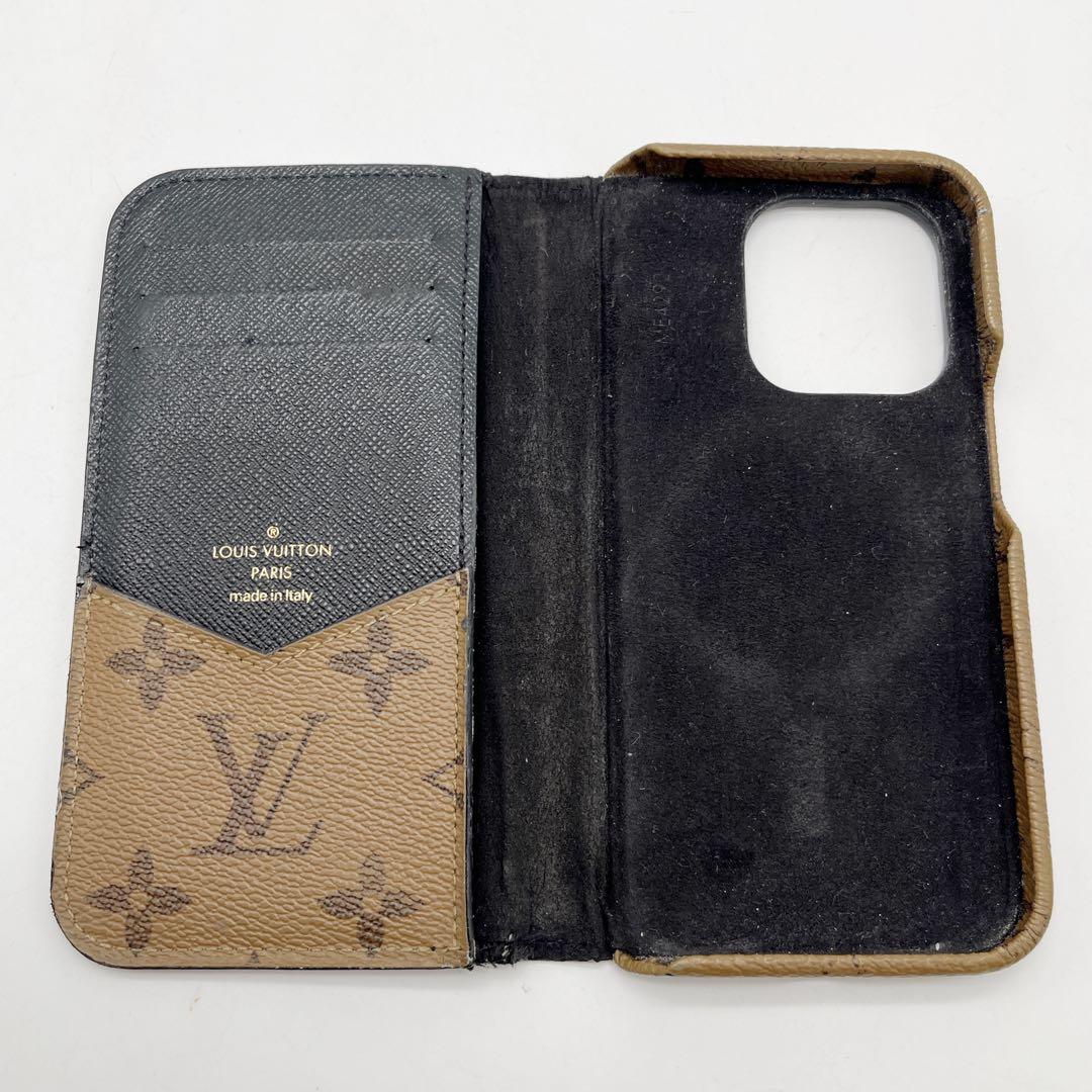 ルイヴィトン iPhone14Pro フォリオ ケース モノグラムリバース