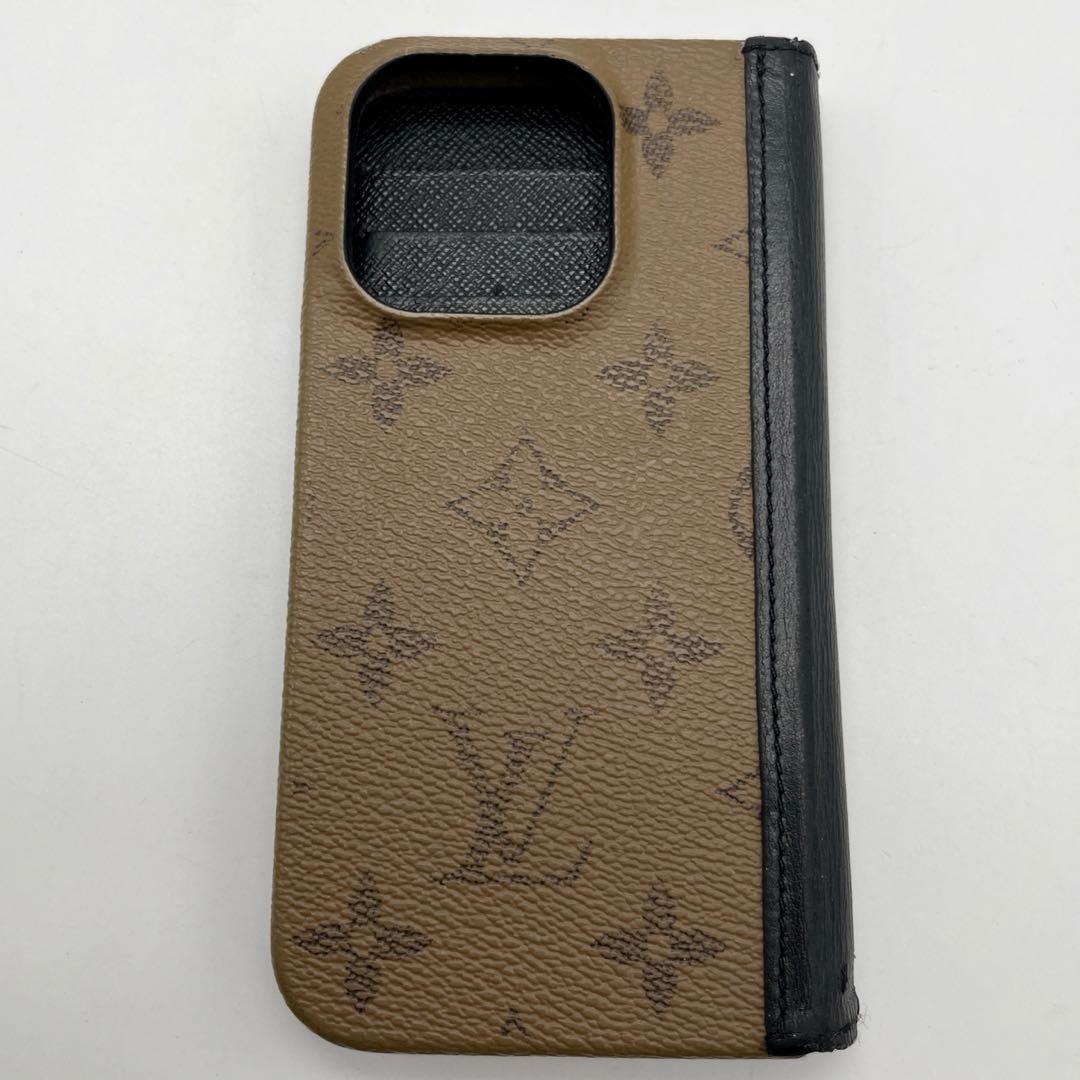 ルイヴィトン iPhone14Pro フォリオ ケース モノグラムリバース