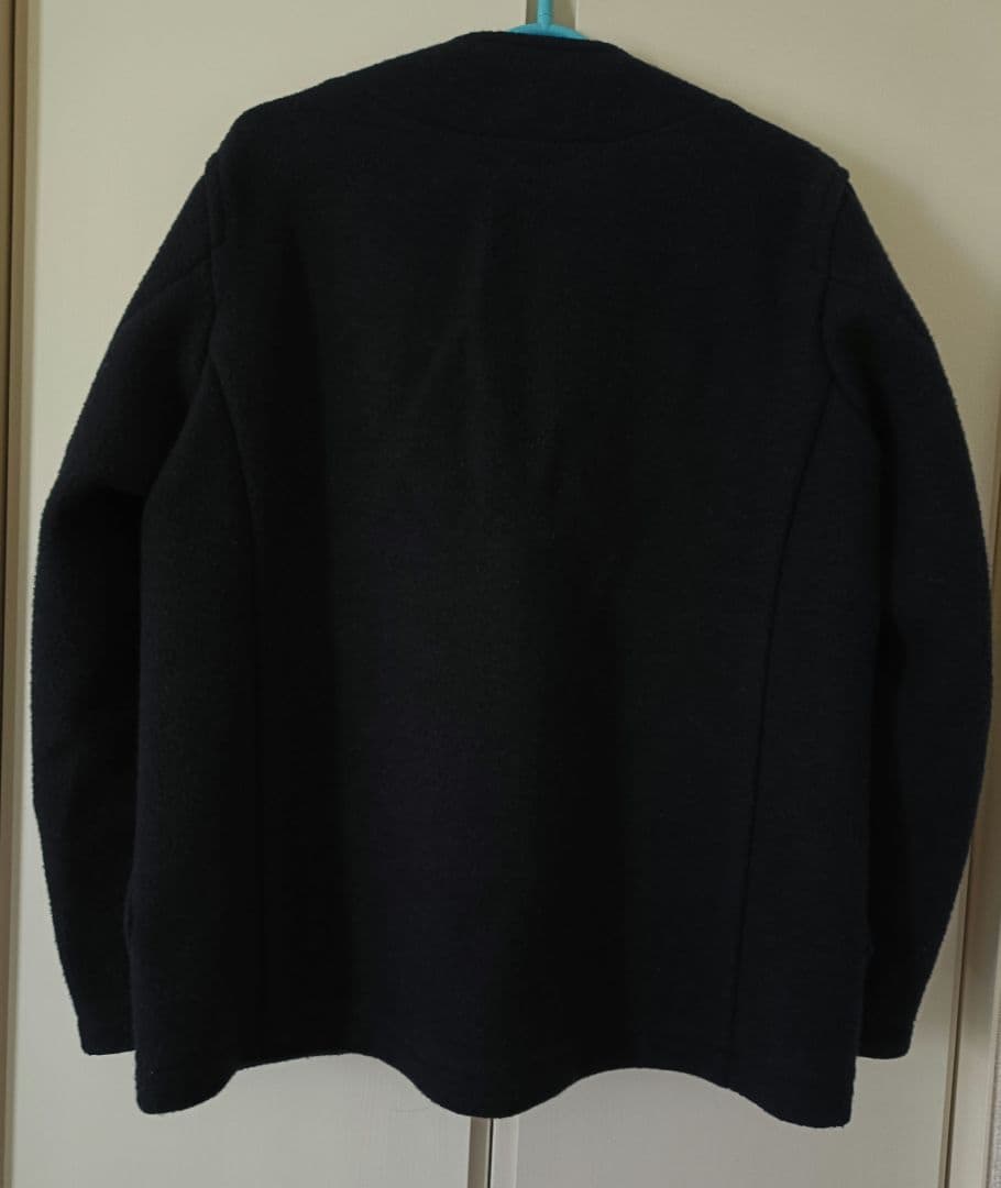 ダントン⭐️DANTON⭐️ウールモッサ⭐️ノーカラー⭐️ネイビー⭐️40