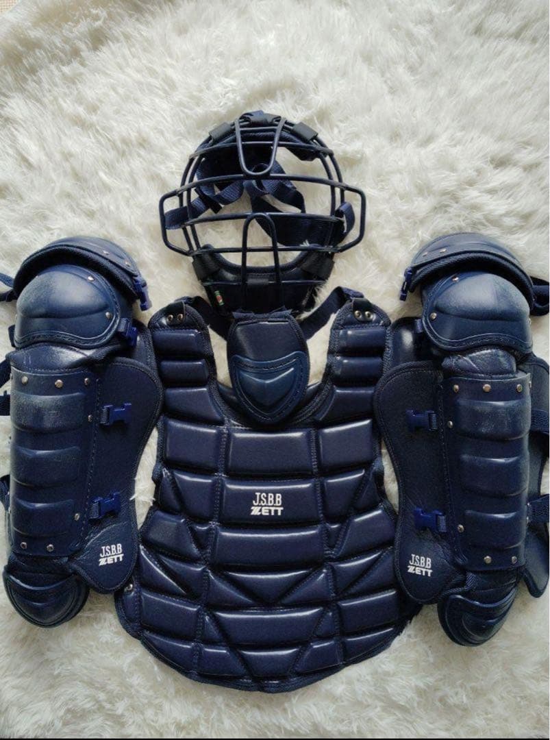 けけ様用　ZETT JSBB キャッチャー用防具セット ネイビー