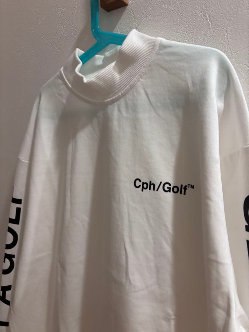 ロゴモックネックシャツ　ホワイト　M