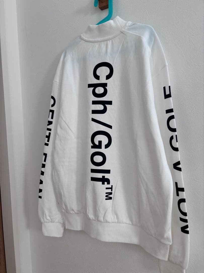 ロゴモックネックシャツ　ホワイト　M