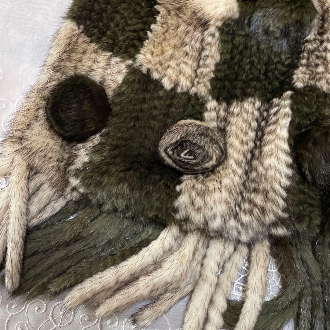 SAGA MINK ファー　毛皮　高級感　羽織り　マフラー　美品