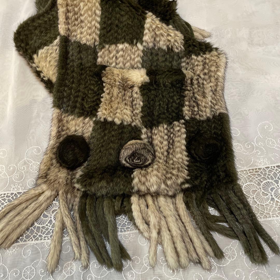 SAGA MINK ファー　毛皮　高級感　羽織り　マフラー　美品